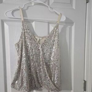 Sequin Silver Women's Top
